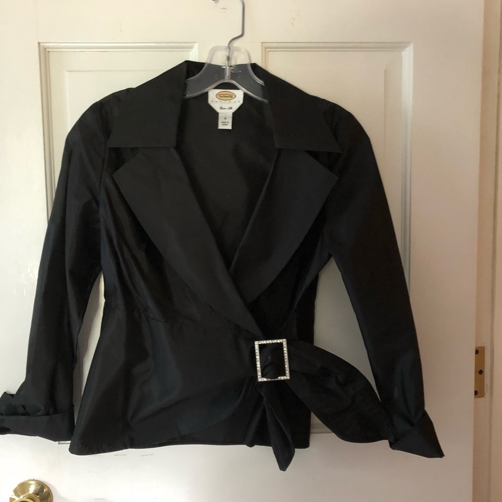 black holiday or special occasion blouse.